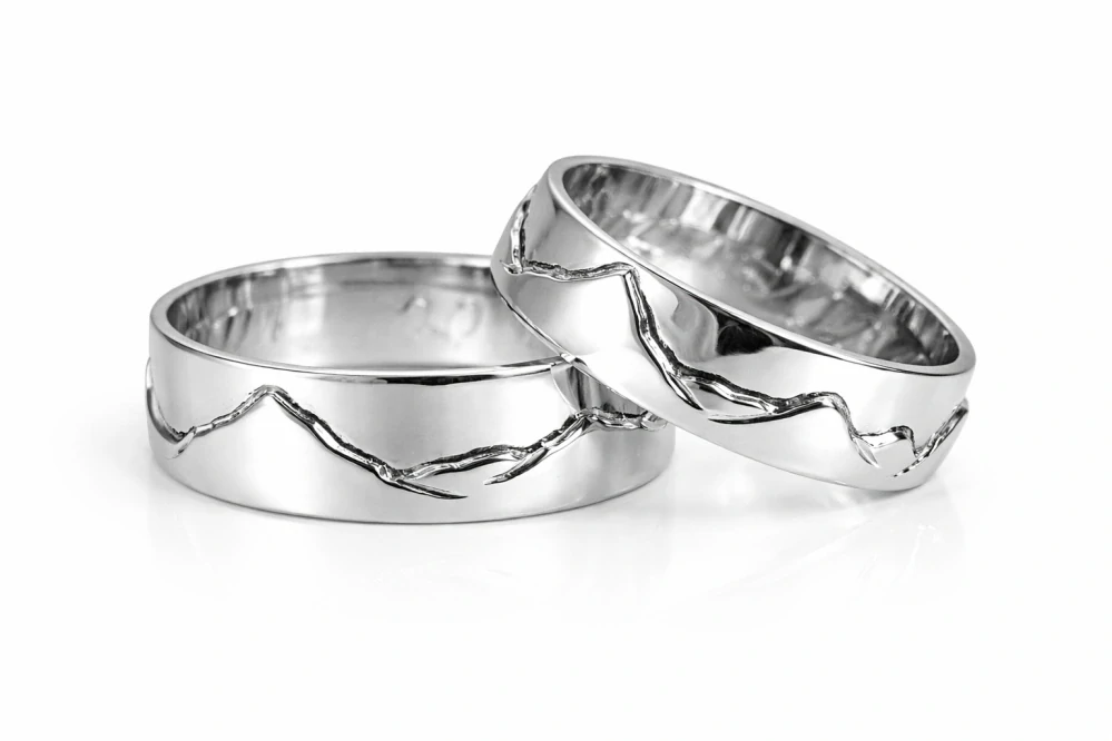 Svadobné obrúčky biele zlato 14 K 1046