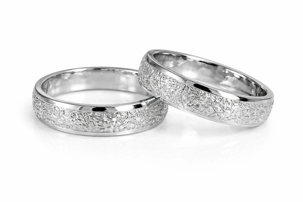 Svadobné obrúčky biele zlato 14 K 1053