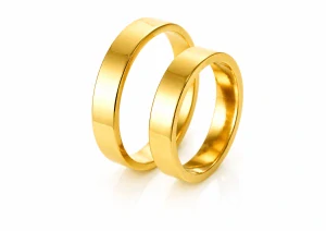 Klasické obrúčky 4 mm žlté zlato rovné