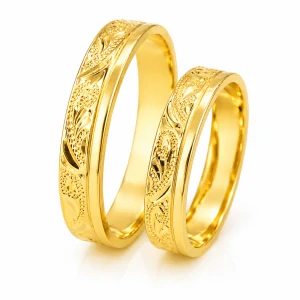 Svadobné obrúčky žlté zlato 14 K 010