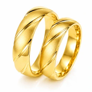 Svadobné obrúčky žlté zlato 14 K 018