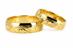 Svadobné obrúčky žlté zlato 14K 044