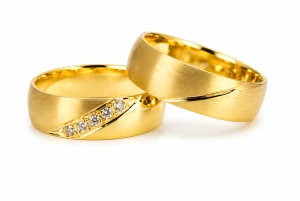 Svadobné obrúčky žlté zlato 14K 047