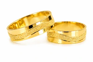Svadobné obrúčky žlté zlato 14K 048