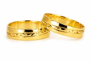 Svadobné obrúčky žlté zlato 14K 049