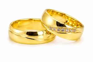 Svadobné obrúčky žlté zlato 14K 051