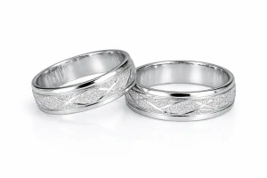 Svadobné obrúčky biele zlato 14K 1057