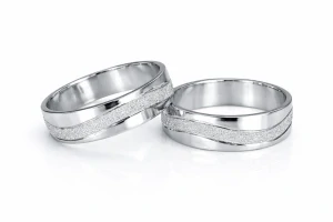 Svadobné obrúčky biele zlato 14K 1059
