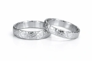 Svadobné obrúčky biele zlato 14K 1061