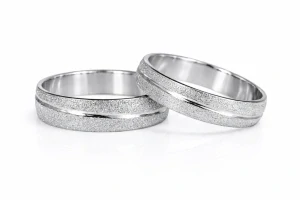 Svadobné obrúčky biele zlato 14K 1064