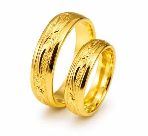 Svadobné obrúčky žlté zlato 14 K 004
