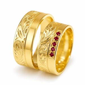 Svadobné obrúčky žlté zlato 14 K 005