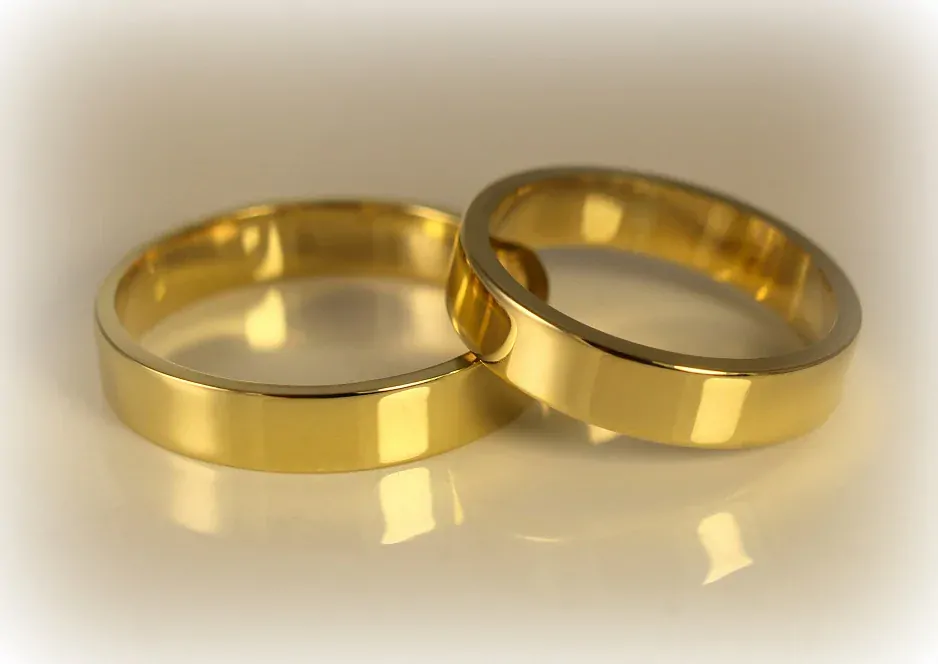 Klasické obrúčky 4 mm žlté zlato rovné