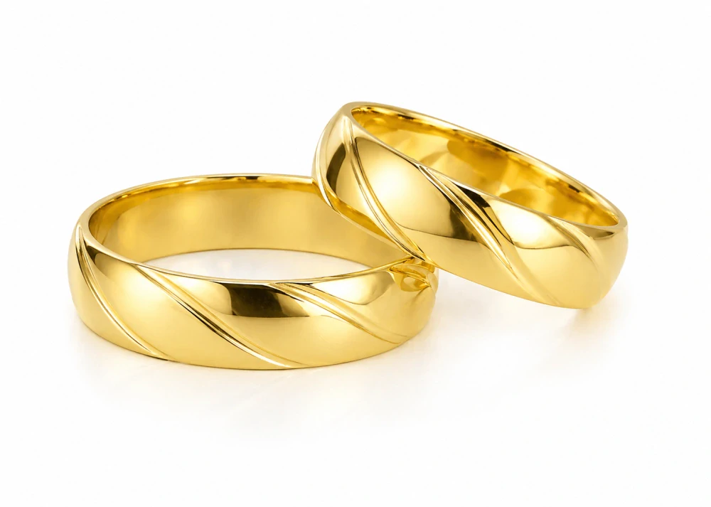 Svadobné obrúčky žlté zlato 14 K 018