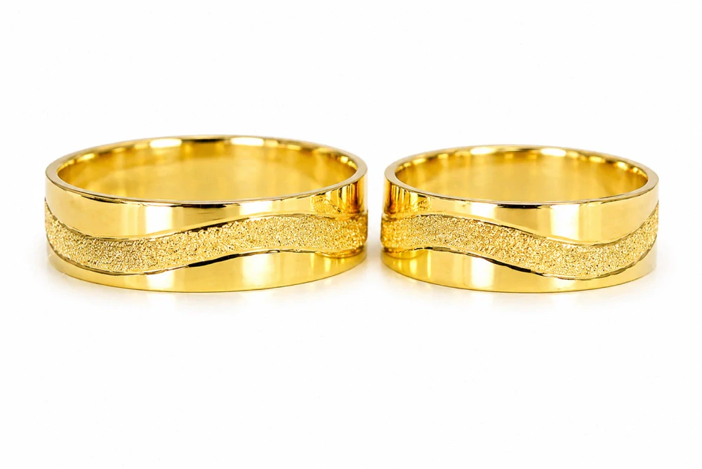 Svadobné obrúčky žlté zlato 14K 048