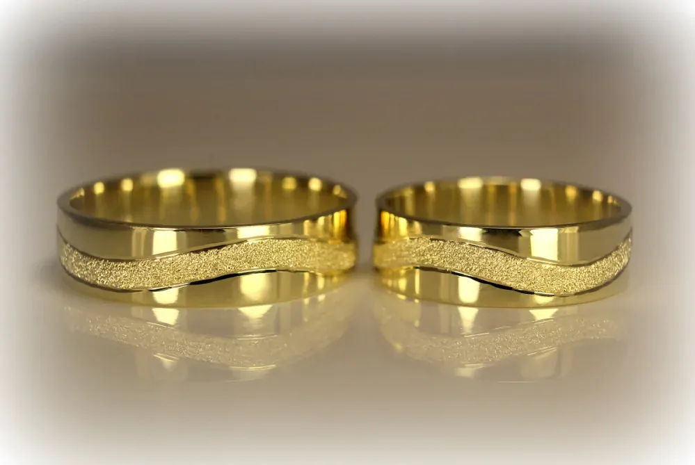 Svadobné obrúčky žlté zlato 14K 048