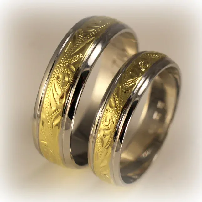 Svadobné obrúčky kombinované zlato 14 K 2009