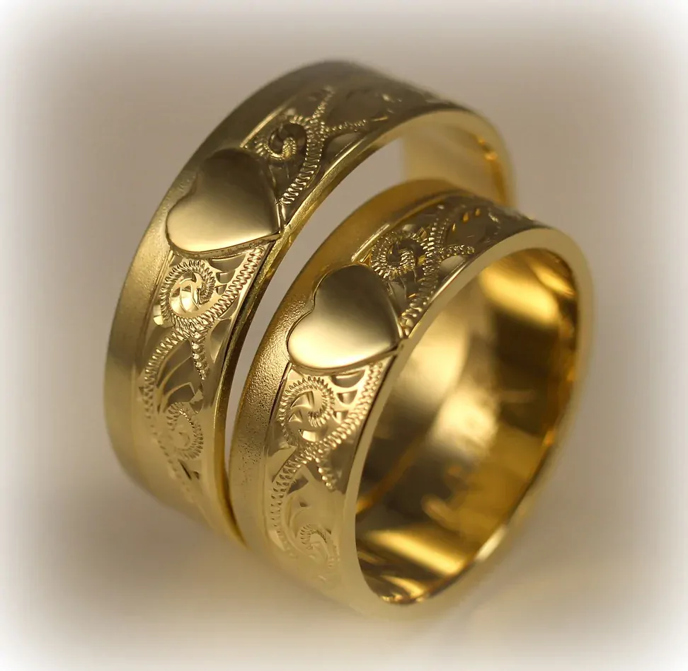 Svadobné obrúčky žlté zlato 14 K 029