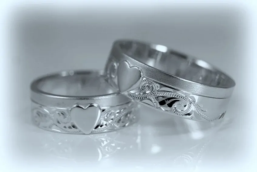 Svadobné obrúčky biele zlato 14 K 1033