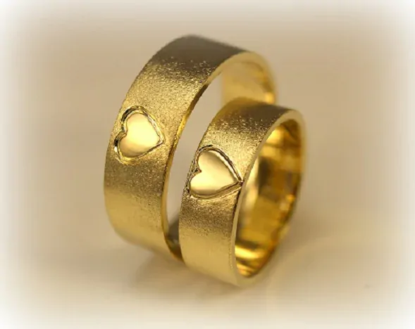 Svadobné obrúčky žlté zlato 14 K 030