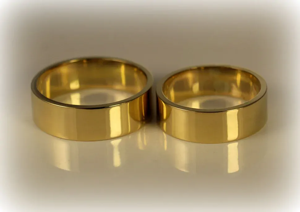 Klasické obrúčky 6 mm žlté zlato rovné