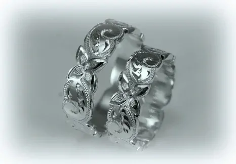 Svadobné obrúčky biele zlato 14 K 1039