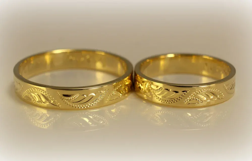 Svadobné obrúčky žlté zlato 14 K 019