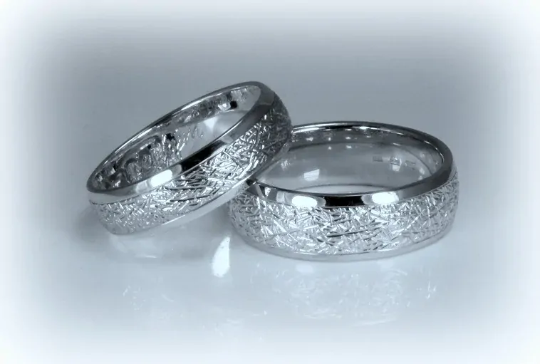 Svadobné obrúčky biele zlato 14 K 1053
