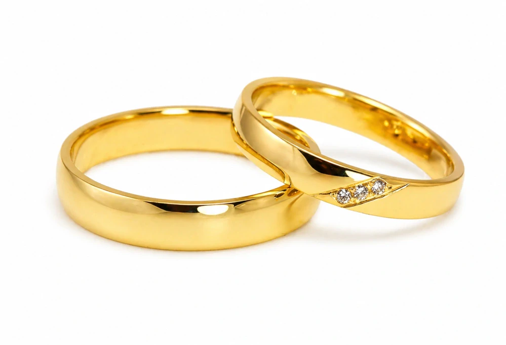 Svadobné obrúčky žlté zlato 14K 056