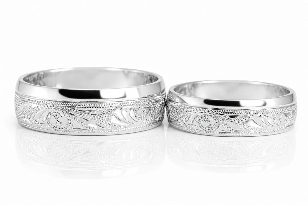 Svadobné obrúčky biele zlato 14 K 1016