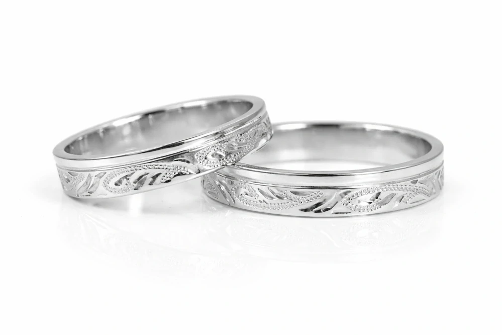 Svadobné obrúčky biele zlato 14 K 1030