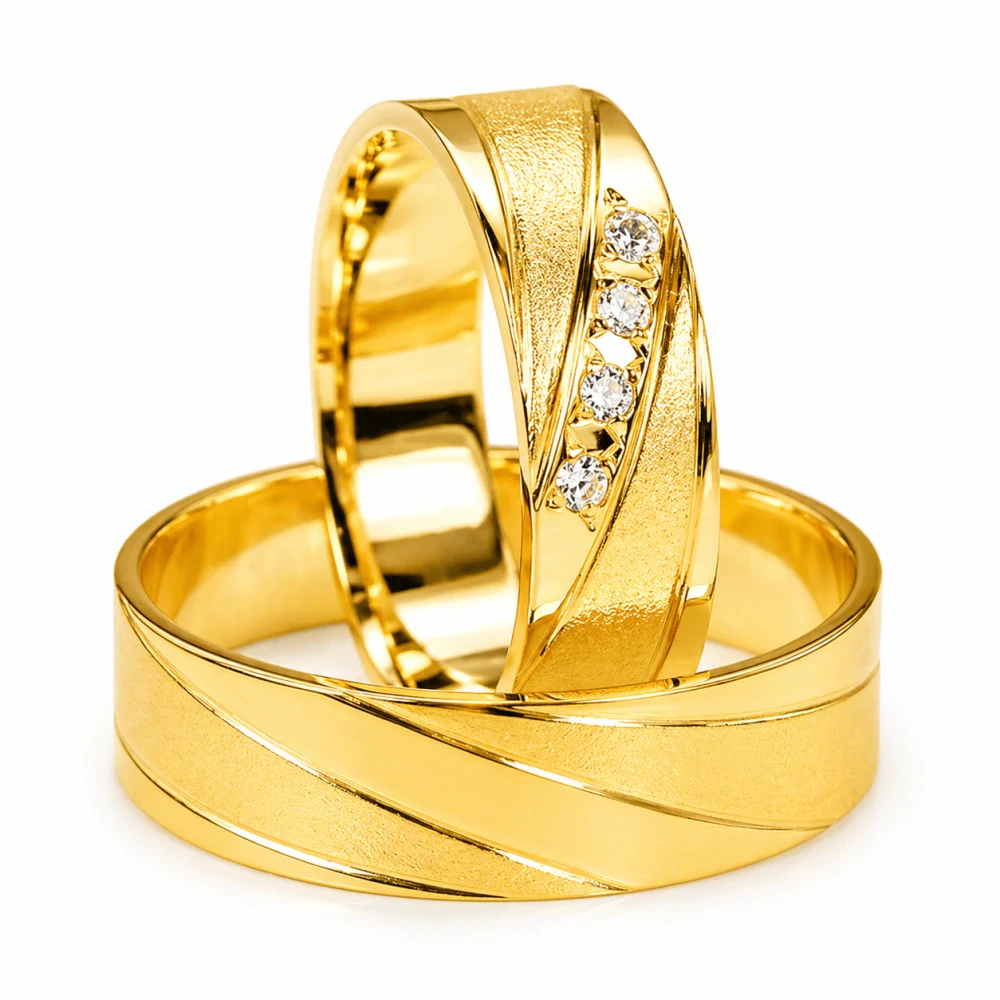 Svadobné obrúčky žlté zlato 14 K 009