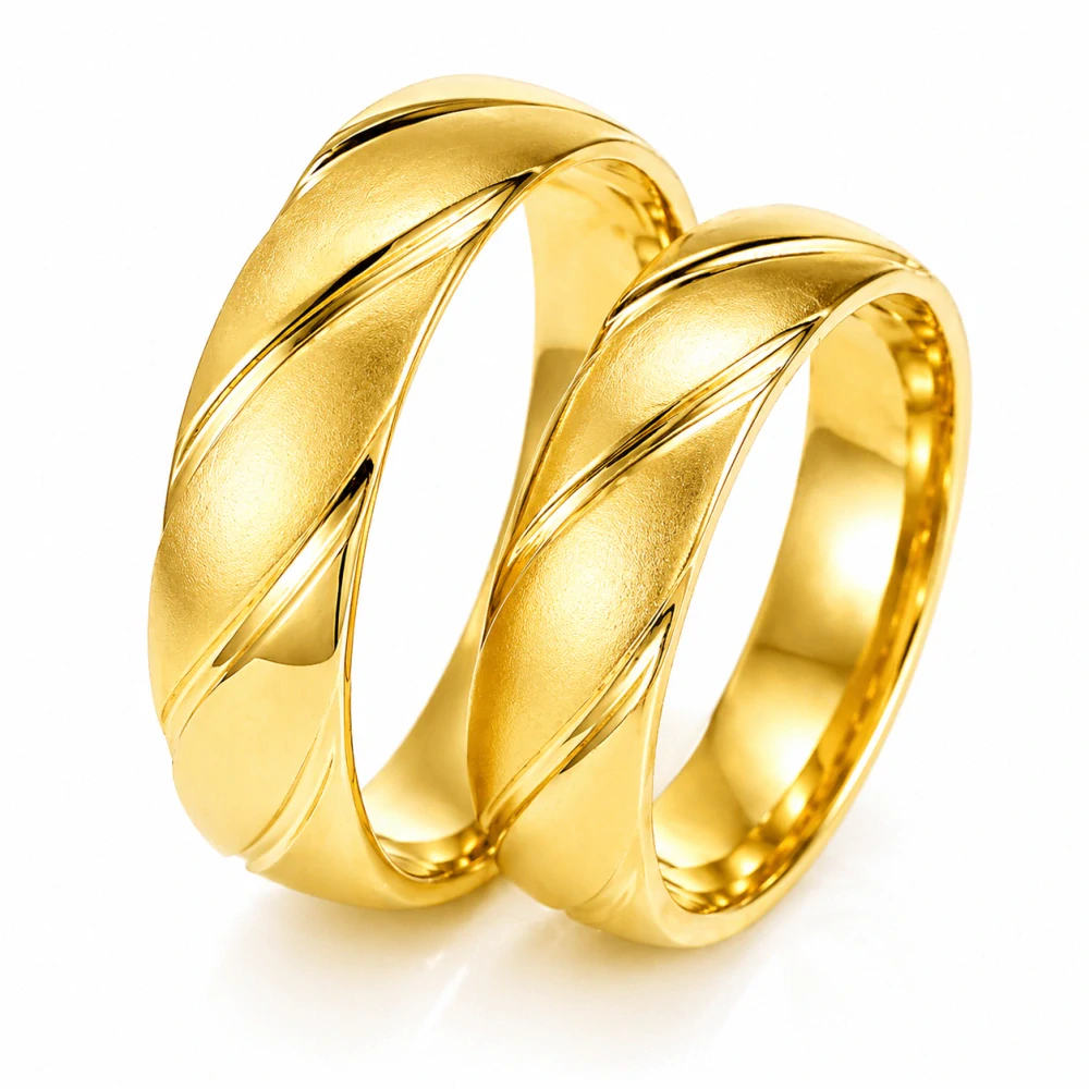 Svadobné obrúčky žlté zlato 14 K 018
