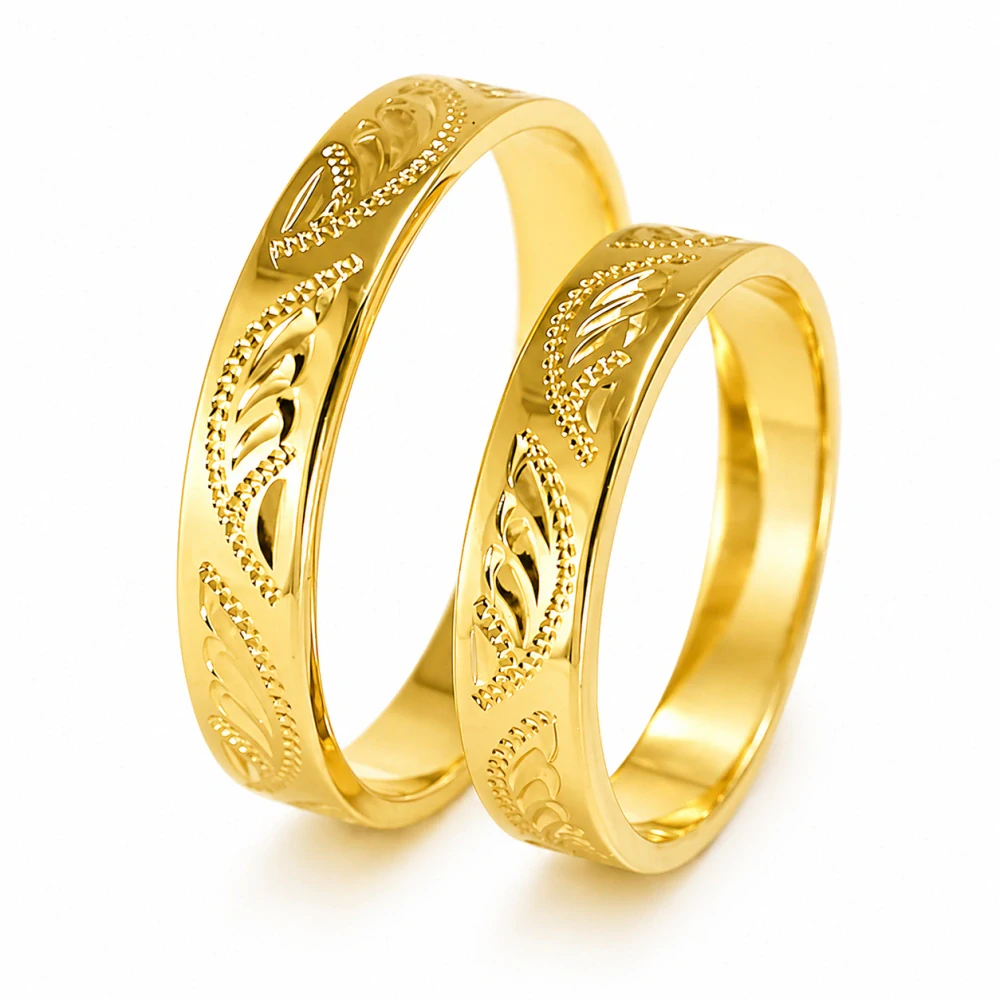 Svadobné obrúčky žlté zlato 14 K 019
