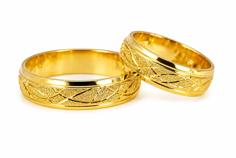 Svadobné obrúčky žlté zlato 14K 045