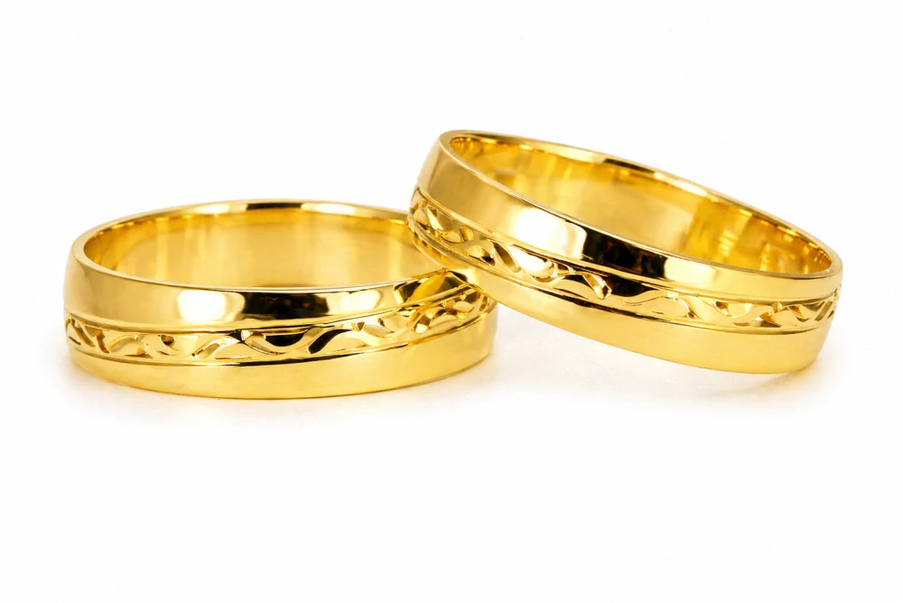 Svadobné obrúčky žlté zlato 14K 049