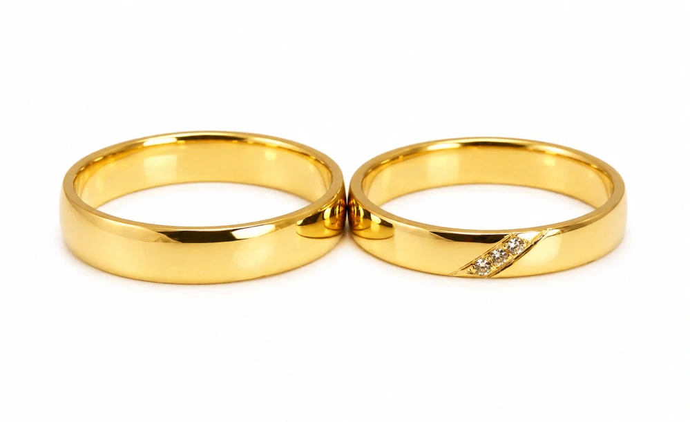 Svadobné obrúčky žlté zlato 14K 056