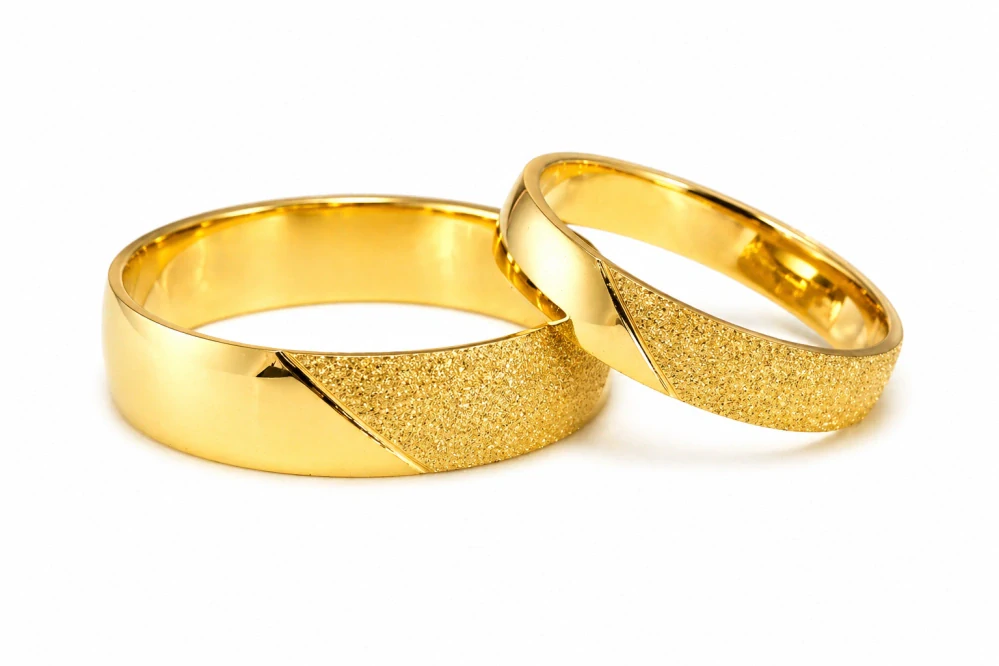 Svadobné obrúčky žlté zlato 14K 057