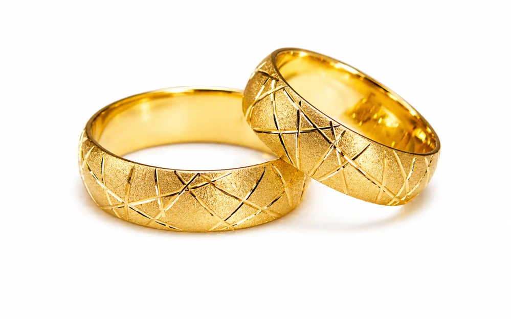 Svadobné obrúčky žlté zlato 14K 061